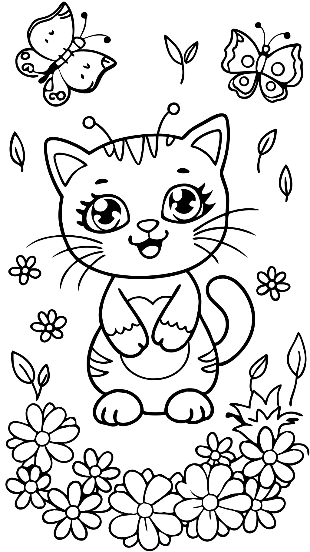 Kitty Cat Coloring Pages